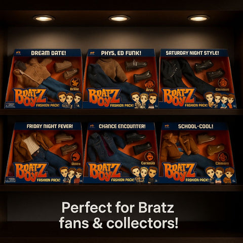 Bratz Boyz Fashion Pack – Complete 6-Pack Collector’s Edition with Outfits & Shoes