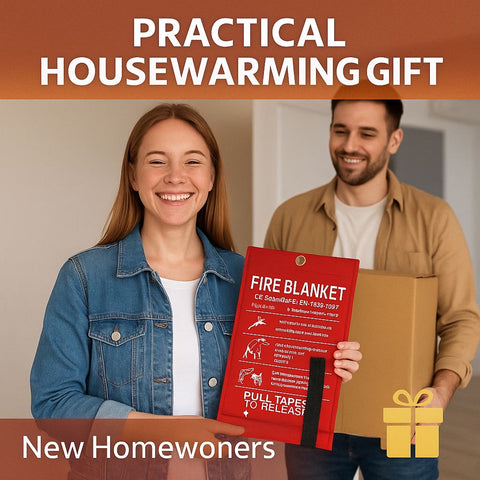 2-Pack Emergency Fire Blanket Set – 40” x 40” Flame-Retardant Fiberglass Safety Blankets for Kitchen, Grill, Car, RV & Home Protection
