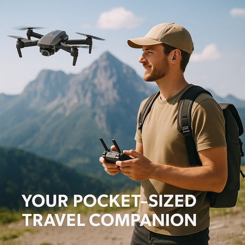 Foldable Dual Camera Drone with Remote Controller – Compact Design, Wi-Fi Control & Long Battery Life