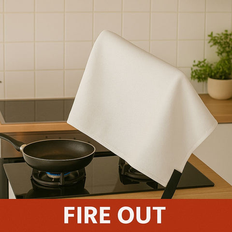 2-Pack Emergency Fire Blanket Set – 40” x 40” Flame-Retardant Fiberglass Safety Blankets for Kitchen, Grill, Car, RV & Home Protection