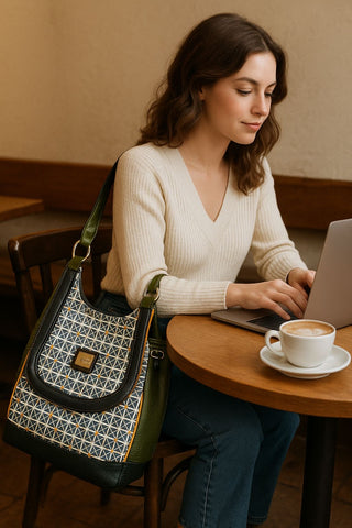 Elegant Geometric Tote – Your Travel Companion in Style