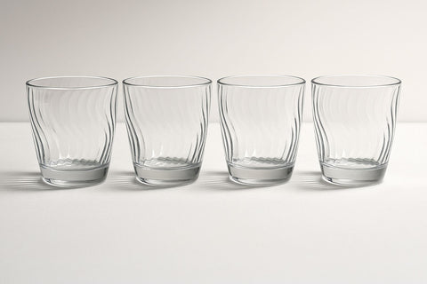 Epure ONDA DOF Tumbler 13 oz. Glass Cups - Set of 4