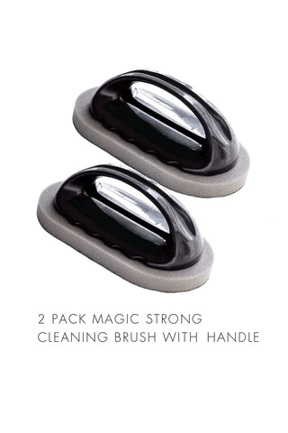 2-Pack Magic Strong Cleaning Brush with Handle – Heavy-Duty Scrubber for Kitchen, Bathroom & More