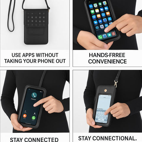 Cellphone Crossbody Touch-Screen Unisex Purse Wallet