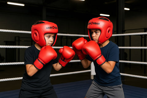 Armogear 2-Pack Boxing Headgear – Impact-Resistant Safety Helmets for Kids & Adults – Adjustable Fit, Padded Protection, Training & Sparring Gear
