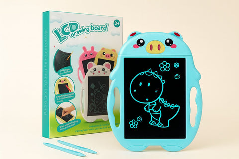 Animal-Shaped LCD Drawing Board for Kids – Reusable Doodle & Learning Pad