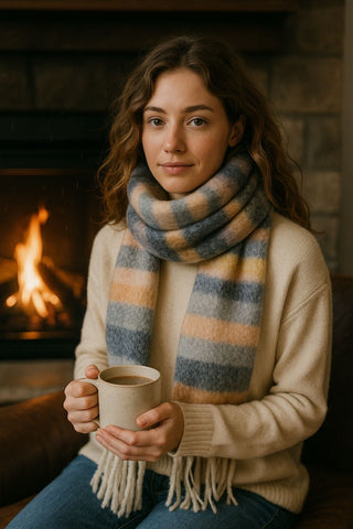 2-Pack Cozy Knit Winter Scarves – Random Color Selection