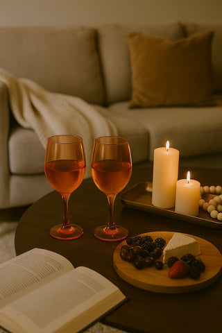 Epure Glassware- Superior Orange Wine Glasses- Set of 4