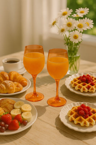 Epure Glassware- Superior Orange Wine Glasses- Set of 4