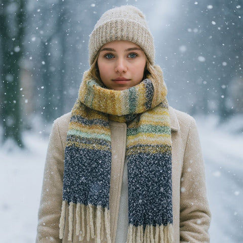 2-Pack Cozy Knit Winter Scarves – Random Color Selection