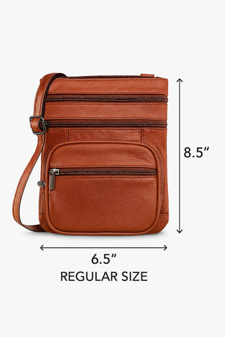 Elegant Everyday Crossbody Bag- 100% Real Leather