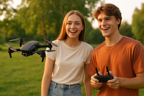 Foldable Dual Camera Drone with Remote Controller – Compact Design, Wi-Fi Control & Long Battery Life