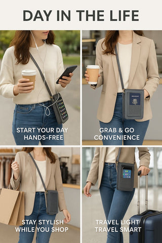 Cellphone Crossbody Touch-Screen Unisex Purse Wallet