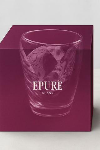 EPURE Elisse Luxe Faceted Glass 13 oz Cups (Set of 4)
