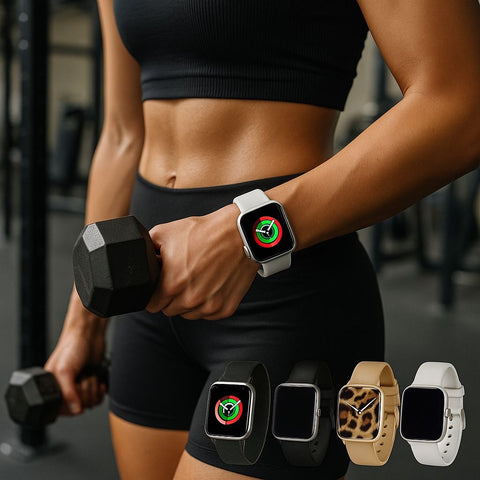 GEN TEK 6-Pack Watch Band Bundle – Mesh, Leather & Scrunchie Collection (42/44/45mm)