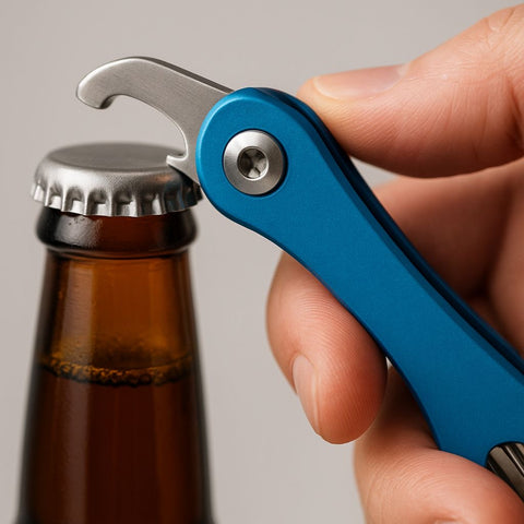 Multifunctional Smart Compact Key Organizer with Built-In Bottle Opener & Keychain Clip