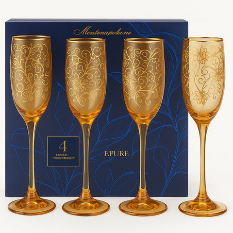 Epure Glass Cups Serverware Collection - Set of 4