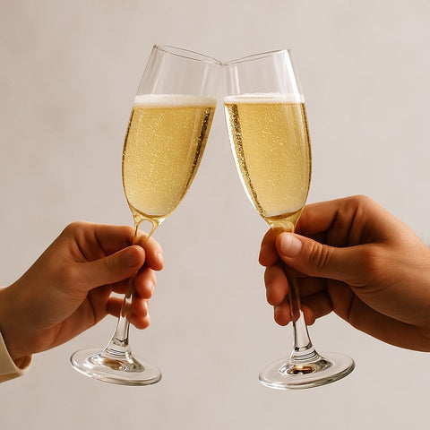 Epure Glass – Sienna Collection Champagne 6.25oz Glass Flute Set (Set of 4)