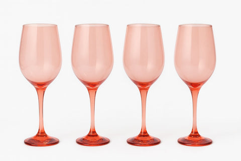 Epure Glassware- Superior Orange Wine Glasses- Set of 4