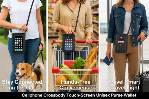 Cellphone Crossbody Touch-Screen Unisex Purse Wallet