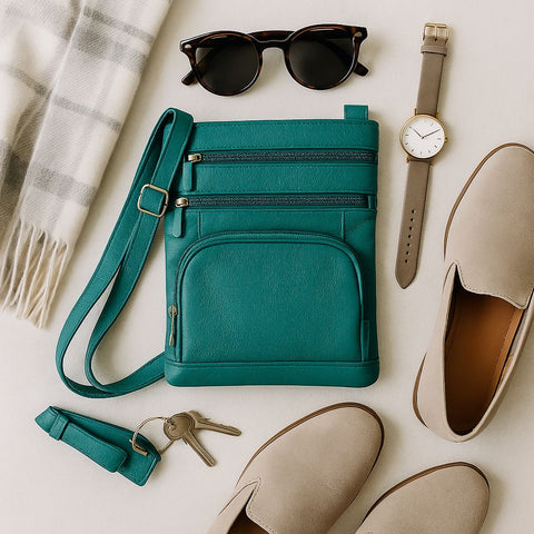 Genuine Leather Crossbody Purse Bag