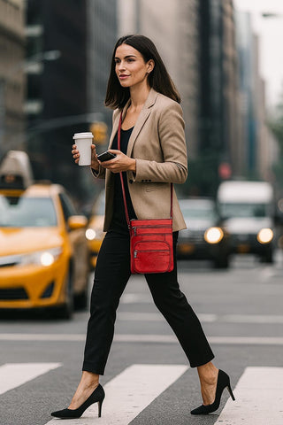 Elegant Everyday Crossbody Bag- 100% Real Leather