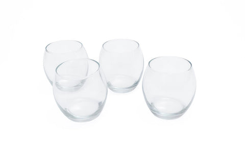 Epure Denali Rocks 13.75 oz Clear Glasses- Set of 4