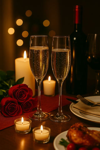 Epure Glass – Sienna Collection Champagne 6.25oz Glass Flute Set (Set of 4)