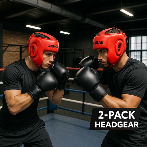 Armogear 2-Pack Boxing Headgear – Impact-Resistant Safety Helmets for Kids & Adults – Adjustable Fit, Padded Protection, Training & Sparring Gear