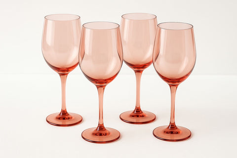 Epure Glassware- Superior Orange Wine Glasses- Set of 4