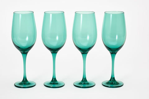 Epure Glassware – Superior Wine Glasses, 16.5oz (490ml) – Green Spray Color, 4-Piece Sleeve