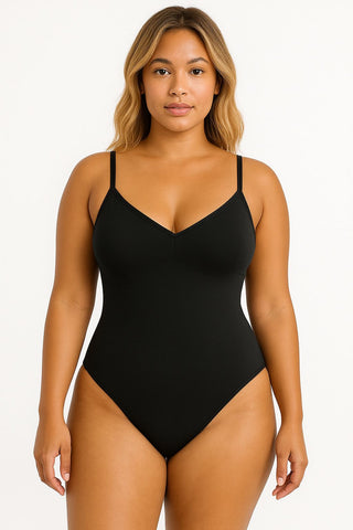 Women’s Shaping Bodysuit – Seamless Stretch Fit, Breathable Comfort, Everyday Layering Essential (Soft Sand & Midnight Smooth)