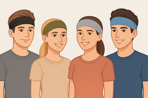 Unisex Sweat-Wicking Headbands – 2 Pack (Random Surprise Colors)