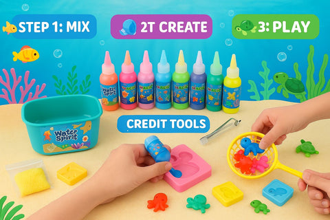 Ocean Creature Water Silicone Creature Fun Kit – Surprise Animal Shape