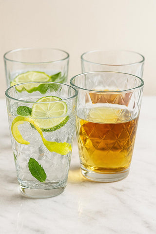 EPURÉ Skultura 16 oz. Cooler Glasses – Set of 4