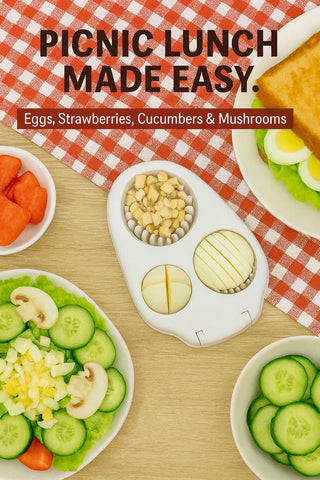 3-in-1 Multi-Function Egg Slicer – Dice, Wedge & Slice for Perfect Presentation