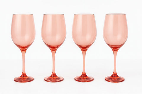 Epure Glassware- Superior Orange Wine Glasses- Set of 4