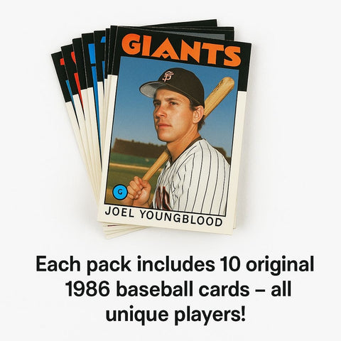 1986 Vintage Baseball Cards – Surprise 10 Pack (Original Topps Collection)