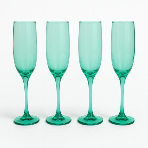 Epure Glassware – Superior Flute 6.5oz (Green Spray Finish)