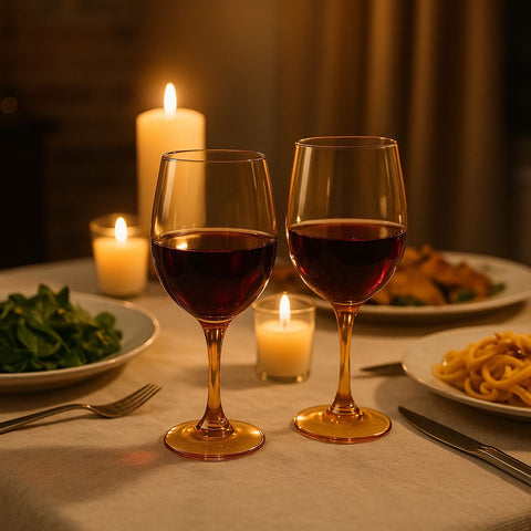 Epure Glassware – Superior Wine Amber 16.5 Glass Cups (Set of 4)