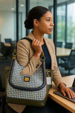 Elegant Geometric Tote – Your Travel Companion in Style