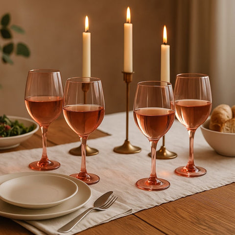 Epure Glassware- Superior Orange Wine Glasses- Set of 4