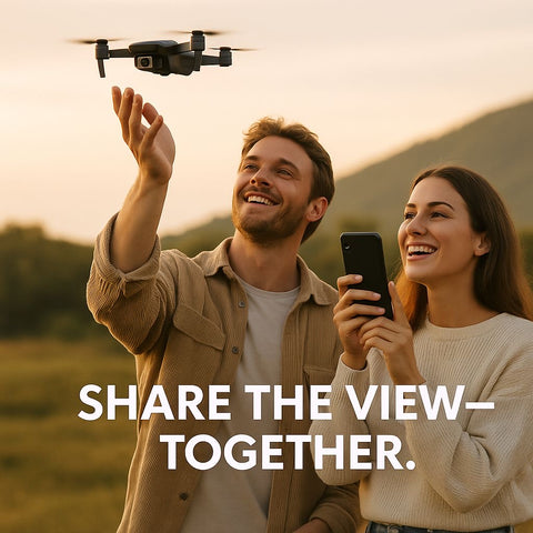 Foldable Dual Camera Drone with Remote Controller – Compact Design, Wi-Fi Control & Long Battery Life