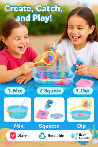Ocean Creature Water Silicone Creature Fun Kit – Surprise Animal Shape