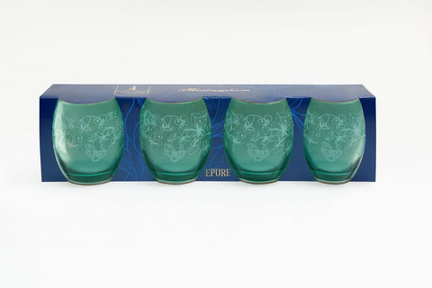 Epure Glassware – Denali Rocks Flower Print Cups (Set of 4)