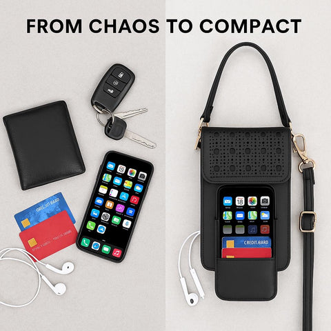 Cellphone Crossbody Touch-Screen Unisex Purse Wallet