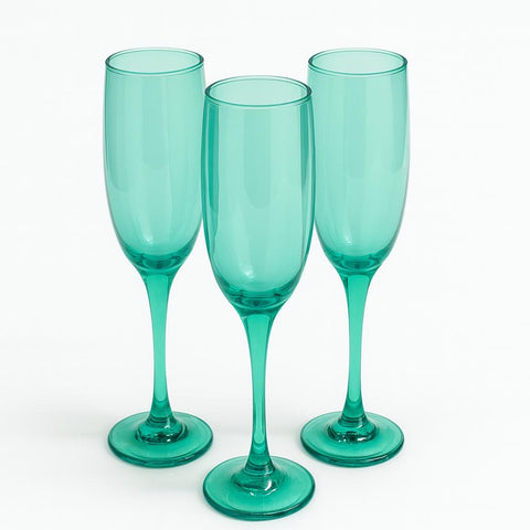 Epure Glassware – Superior Flute 6.5oz (Green Spray Finish)