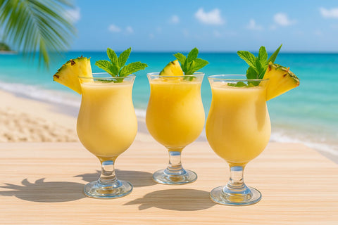 Epure Glass Venezia Pina Colada Hurricane Glasses- Set of 4