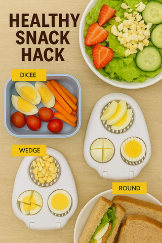 3-in-1 Multi-Function Egg Slicer – Dice, Wedge & Slice for Perfect Presentation
