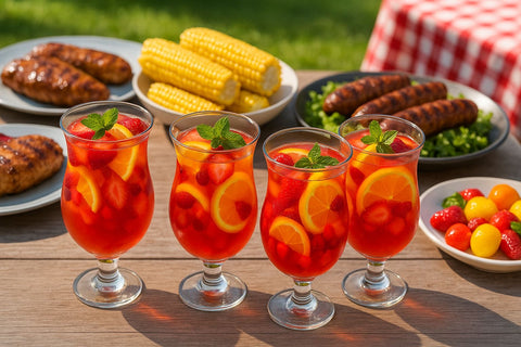 Epure Glass Venezia Pina Colada Hurricane Glasses- Set of 4